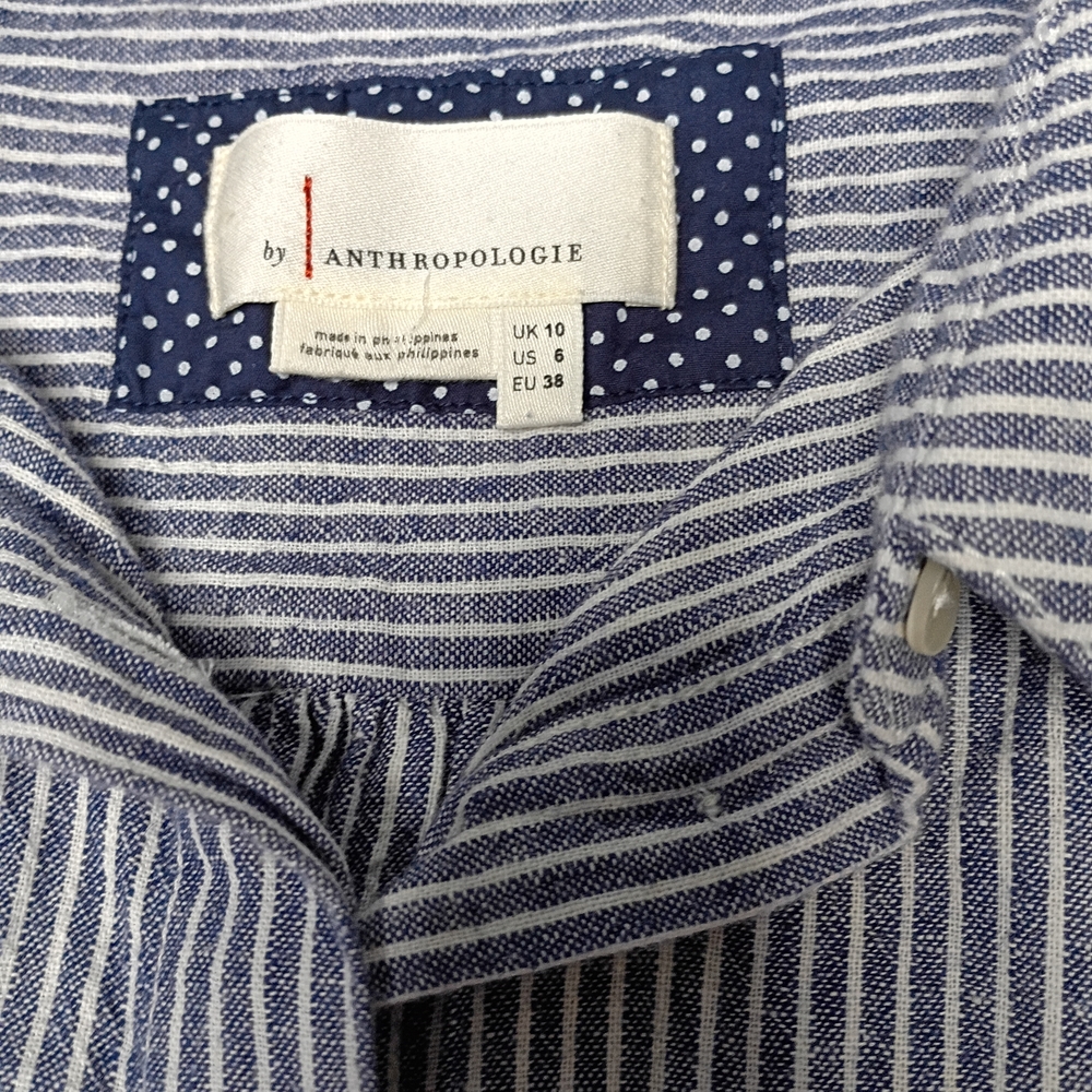 Anthropologie Blue and White Striped Jumpsuit - Picture 4 of 8